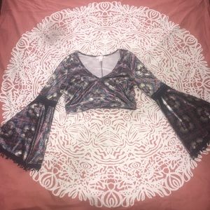 Bell sleeve crop top